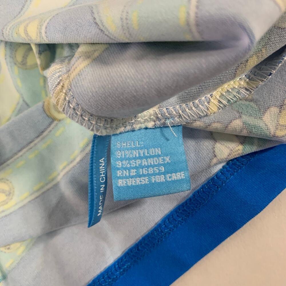 J McLaughlin Noa Halter Top M NEW Aqua Yellow Nautical Marina Sailing Resort - Picture 6 of 7